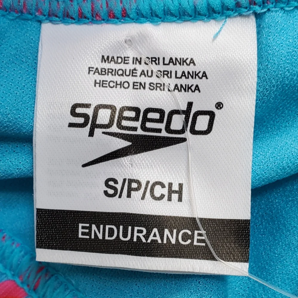 Speedo Endurance Swim Top Pink Flamingoes Size Small Girls